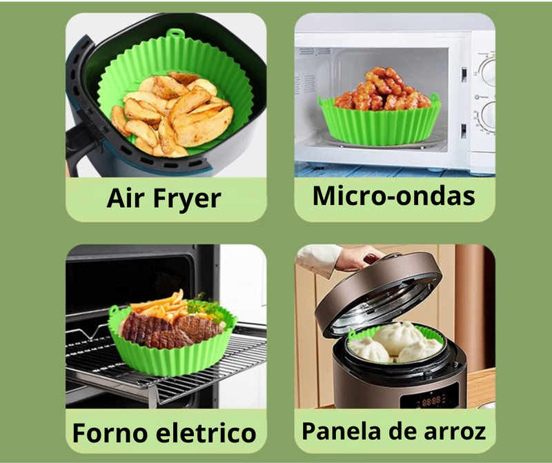 Forma de Silicone Para Air Fryer - Compre 1 LEVE 4