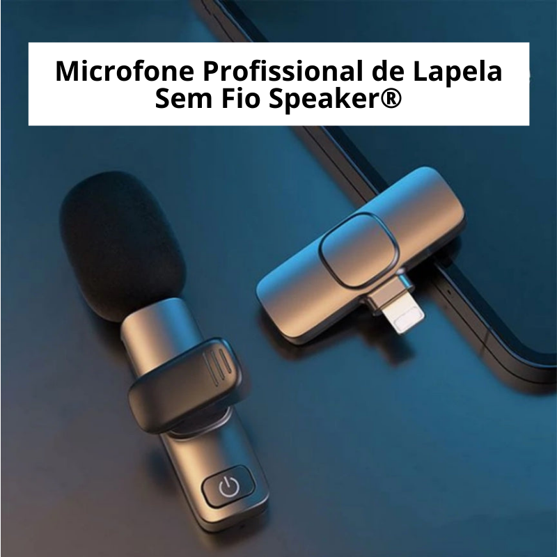 Microfone Profissional Sem Fio De Lapela  Speaker®