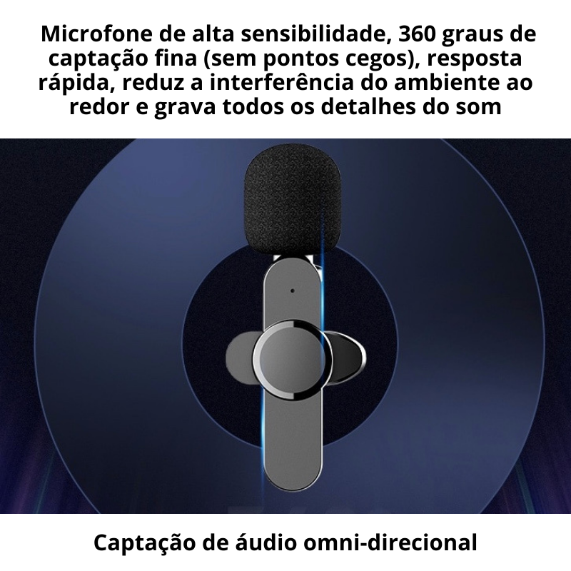 Microfone Profissional Sem Fio De Lapela  Speaker®