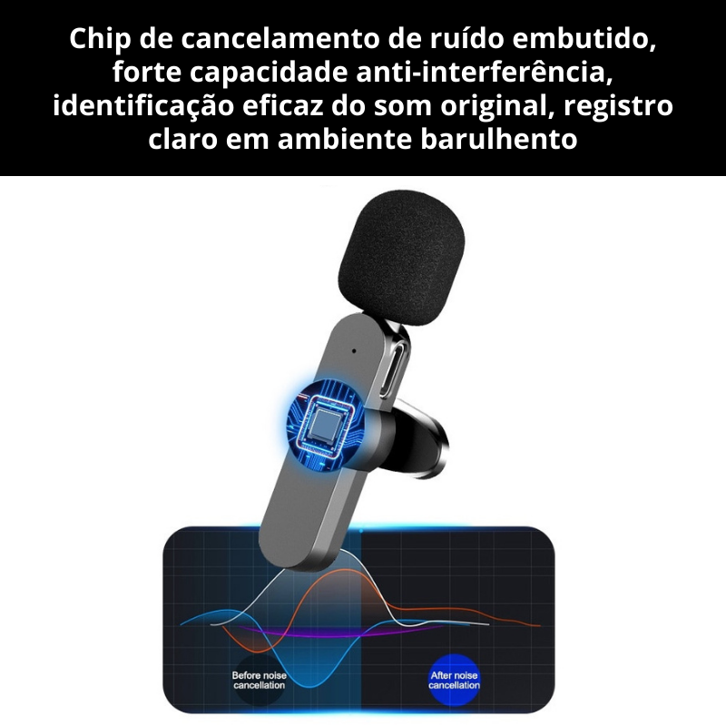 Microfone Profissional Sem Fio De Lapela  Speaker®