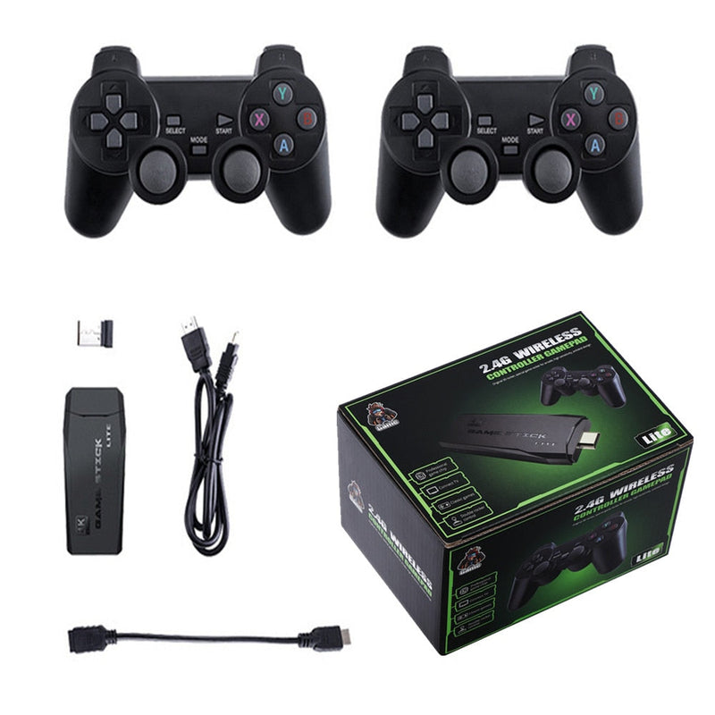 Super Game Stick Retrô - 10.000 Jogos 4K + 2 Controles de Brinde